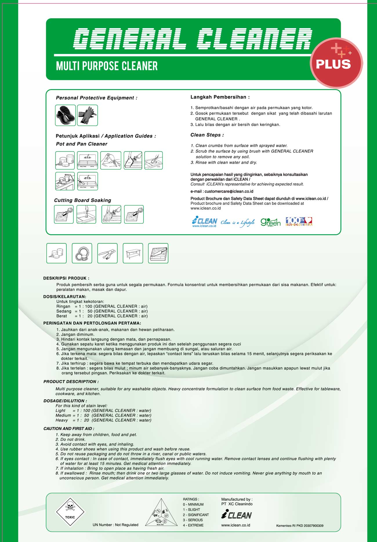 Brochure General Cleaner Plus iCLEAN