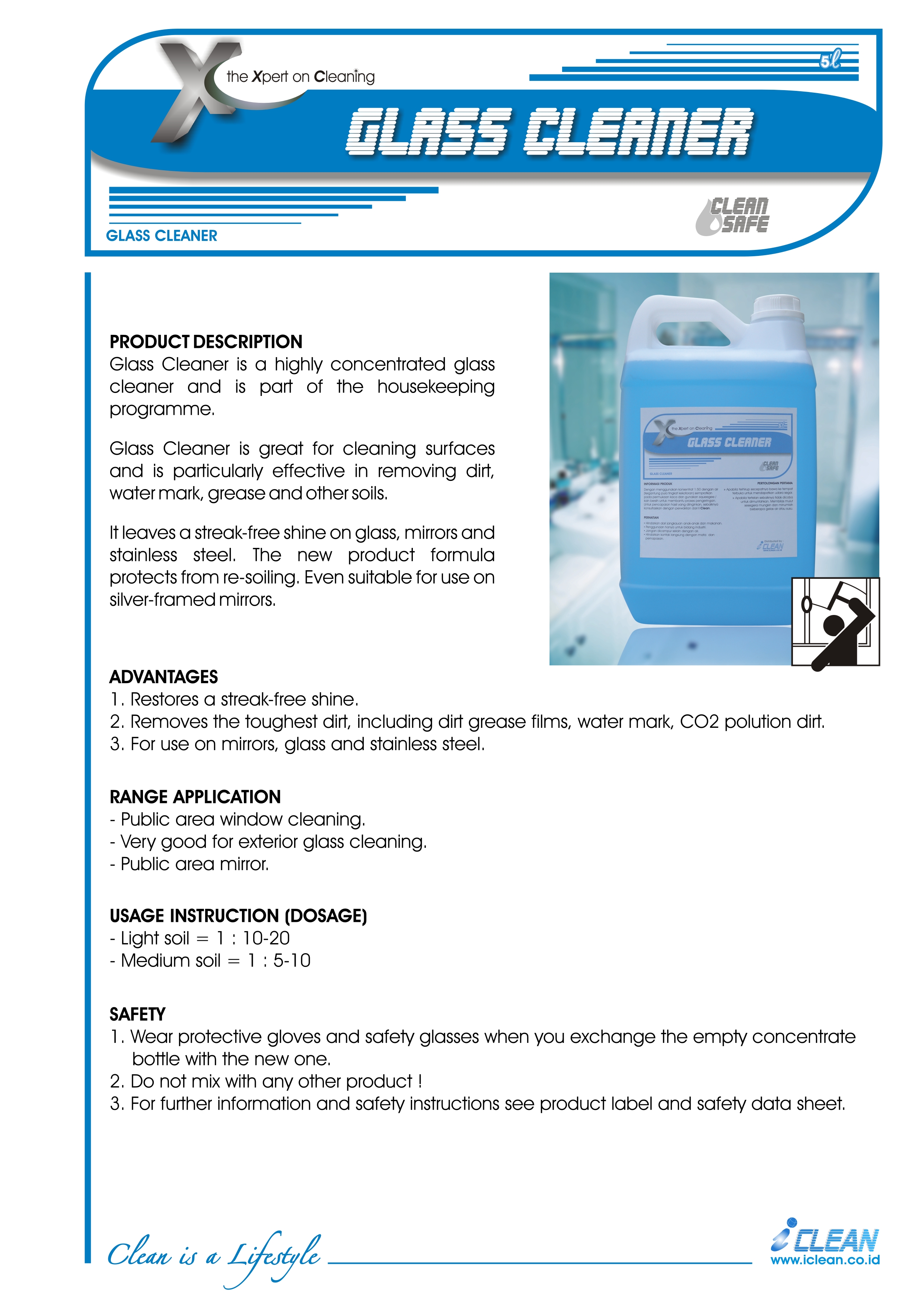 Brochure Glass Cleaner Iclean